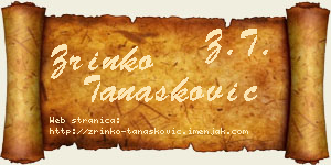 Zrinko Tanasković vizit kartica